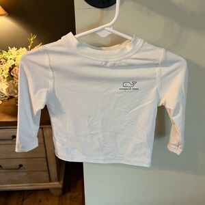 Vineyard Vines Kids Classic White Long Sleeve swimsuit
